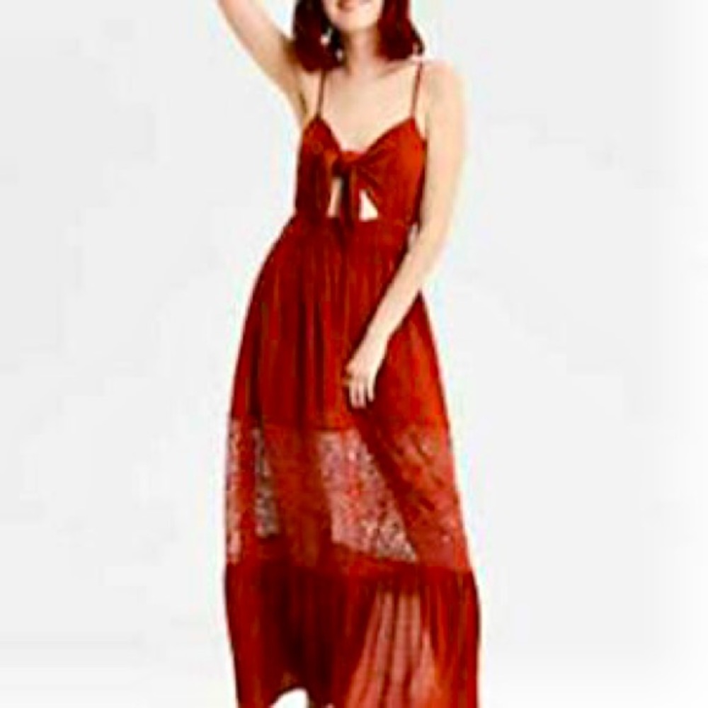 American Eagle Orange Maxi dress. Small. Reg Length. True to size.
